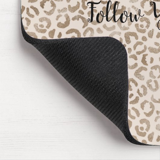 Creme Brown Leopard Print Mousepad (Ecke)