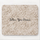 Creme Brown Leopard Print Mousepad (Vorne)