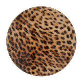 Creme Brown Leopard Print Schneidebrett (Vorderseite)