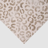 Creme Brown Leopard Print Seidenpapier (Detail)