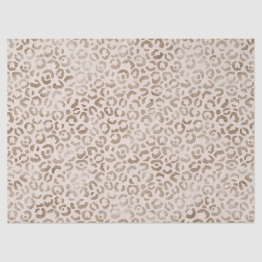 Creme Brown Leopard Print Seidenpapier (Vorderseite)