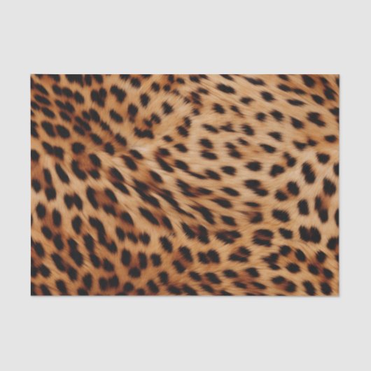 Creme Brown Leopard Print Seidenpapier (Vorderseite)