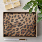 Creme Brown Leopard Print Seidenpapier (Geschenk)
