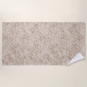 Creme Brown Leopard Print        Strandtuch (Vorderseite)
