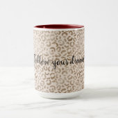 Creme Brown Leopard Print      Tasse (Zentrum)