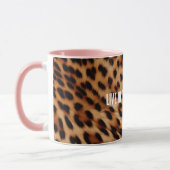 Creme Brown Leopard Print Tasse (Links)