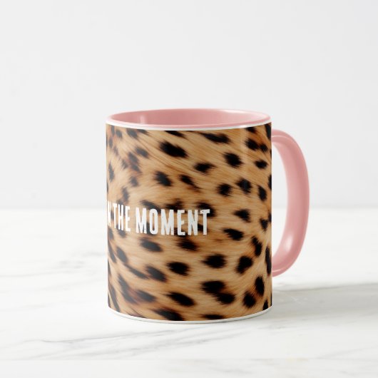 Creme Brown Leopard Print Tasse (VorderseiteRechts)