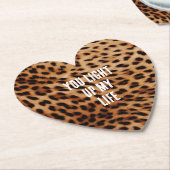Creme Brown Leopard Print Untersetzer (angewinkelt)