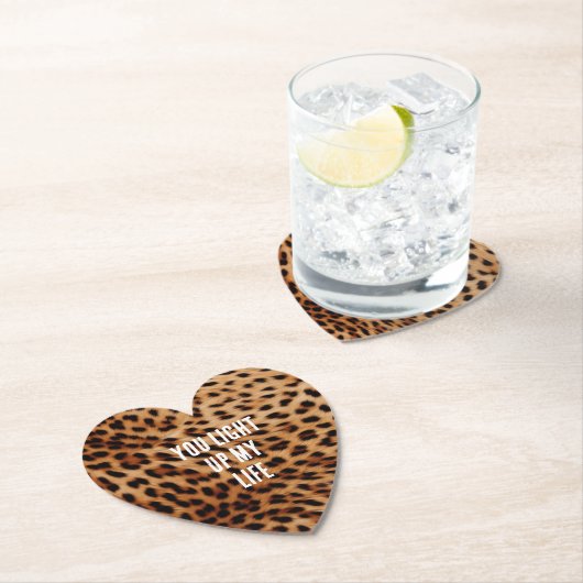 Creme Brown Leopard Print Untersetzer (Vor Ort)