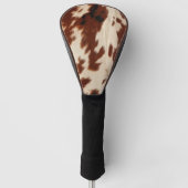 Creme Brown Western Cowhide Golf Headcover (Vorderseite)