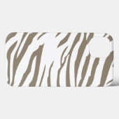 Creme Brown White Zebra Print Case-Mate iPhone Hülle (Rückseite (Horizontal))