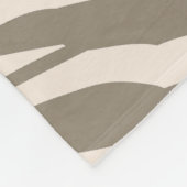 Creme Brown White Zebra Print Fleecedecke (Ecke)
