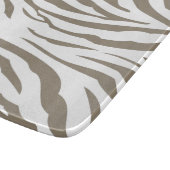 Creme Brown White Zebra Print Schneidebrett (Ecke)