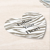 Creme Brown White Zebra Print Untersetzer (angewinkelt)