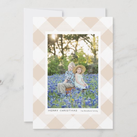 Creme Buffalo Karo Kariert auf Cream Foto (Vorderseite)