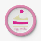 Creme Cake Birthday Party Pappteller (Vorderseite)