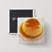 Crème caramel Artiger Pudding mit Karamell Button (Vorne & Hinten)