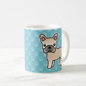 Creme Cartoon Kaffeetasse (VorderseiteRechts)