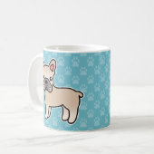 Creme Cartoon Kaffeetasse (Vorderseite Links)