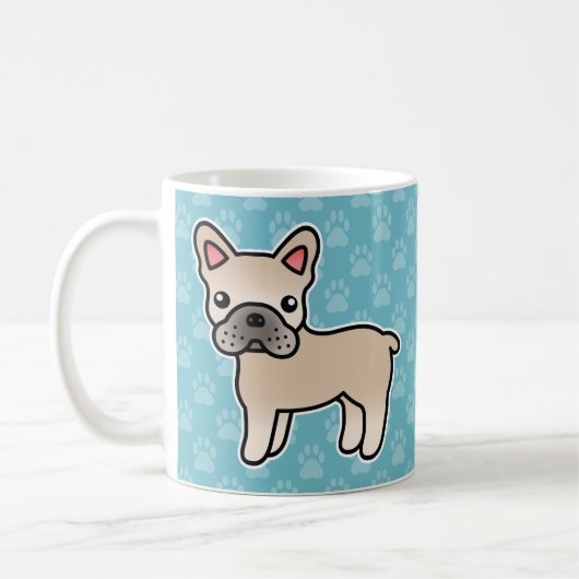 Creme Cartoon Kaffeetasse (Links)