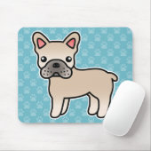 Creme Cartoon Mousepad (Mit Mouse)