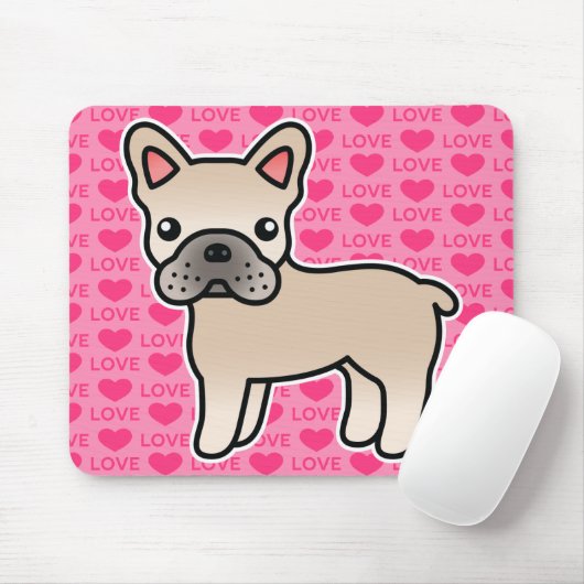Creme Cartoon Mousepad (Mit Mouse)