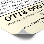 Creme Cat, Veterinary, Veterinary Service Advert Poster (Ecke)