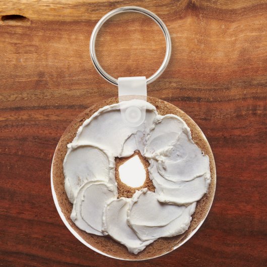 Creme Cheese Bagel Schlüsselanhänger (Vorderseite)