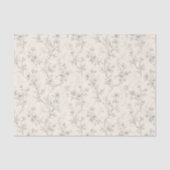 Creme-chic Hochzeit mit Blumenmuster Seidenpapier (Vorderseite)