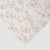 Creme-chic Hochzeit mit Blumenmuster Seidenpapier (Ausschnitt)