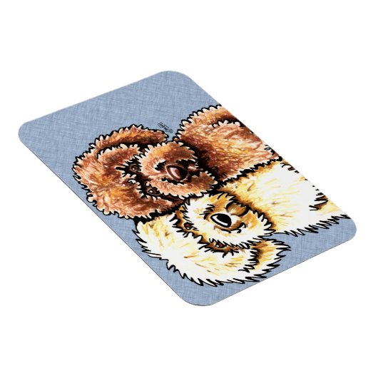 Creme Chocolate Labradoodles Magnet (Rechte Seite)