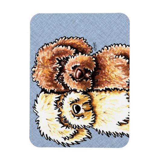 Creme Chocolate Labradoodles Magnet (Vertikal)