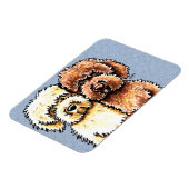 Creme Chocolate Labradoodles Magnet (Linke Seite)