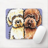 Creme Chocolate Labradoodles Mousepad (Mit Mouse)