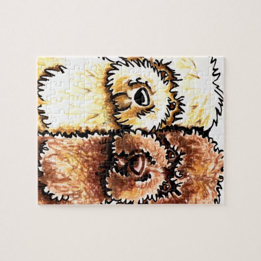 Creme Chocolate Labradoodles Puzzle (Horizontal)