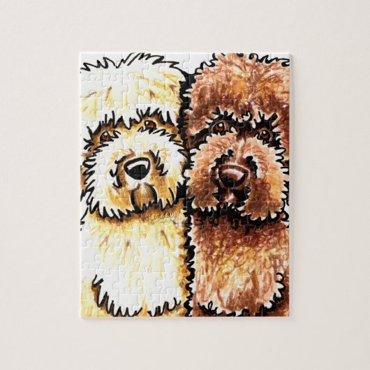 Creme Chocolate Labradoodles Puzzle (Vertikal)