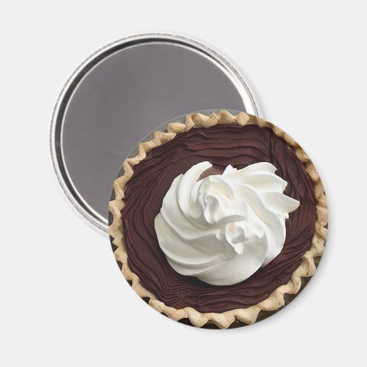 Creme Chocolate Pudding Pie Food Magnet (Vorderseite/Rückseite)