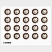 Creme Chocolate Pudding Pie Food Runder Aufkleber (Blatt)