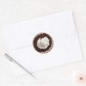 Creme Chocolate Pudding Pie Food Runder Aufkleber (Umschlag)