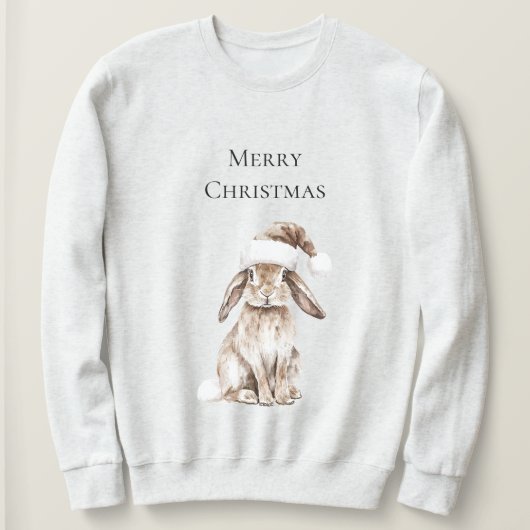 Creme Christmas Bunny Rabbit Sweatshirt (Design vorne)