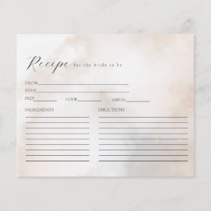 Creme Clouds Brautparty Rezept Karte für Wasserfar