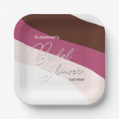 Creme Cream Raspberry Streams Custom Pappteller (Vorderseite)