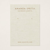 Creme-Creme-Creme-Offweiße-Leinen-Ohrring-Grafikka (Vorderseite)