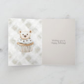 Creme-Cupcake-Bären-Geburtstag Karte (Innenseite)