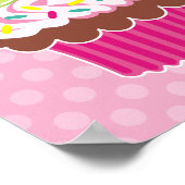 Creme Cupcake Canvas Print Poster (Ecke)