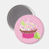 Creme Cupcake Magnet (Vorderseite/Rückseite)