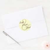 Creme Custom Monogram Label Runder Aufkleber (Umschlag)