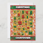Creme Dackel Dog Countdown Weihnachtsfest Advent Feiertagskarte (Vorderseite)