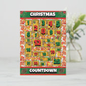 Creme Dackel Dog Countdown Weihnachtsfest Advent Feiertagskarte (Stehend Vorderseite)