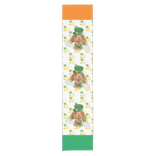 Creme-Dackel Ferienheim Dekoration St. Patrick's D Kurzer Tischläufer
